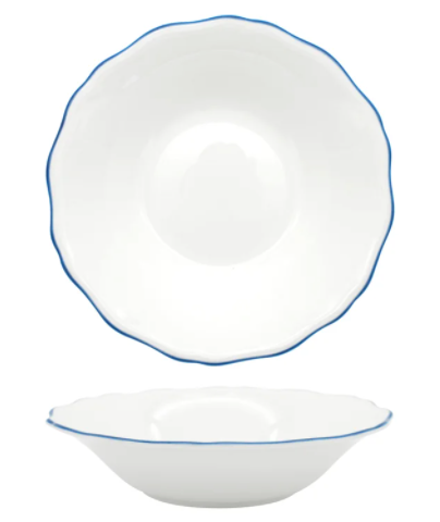 Amelie Royal Blue Rim Set of Two Soup and Pasta Bowls