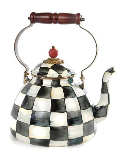 Courtly Check Enamel Tea Kettle - 3 Quart