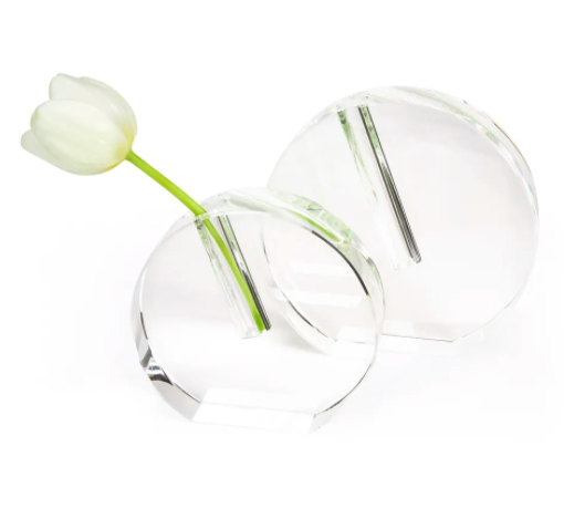 CRYSTAL ROUND BUD VASE | LARGE