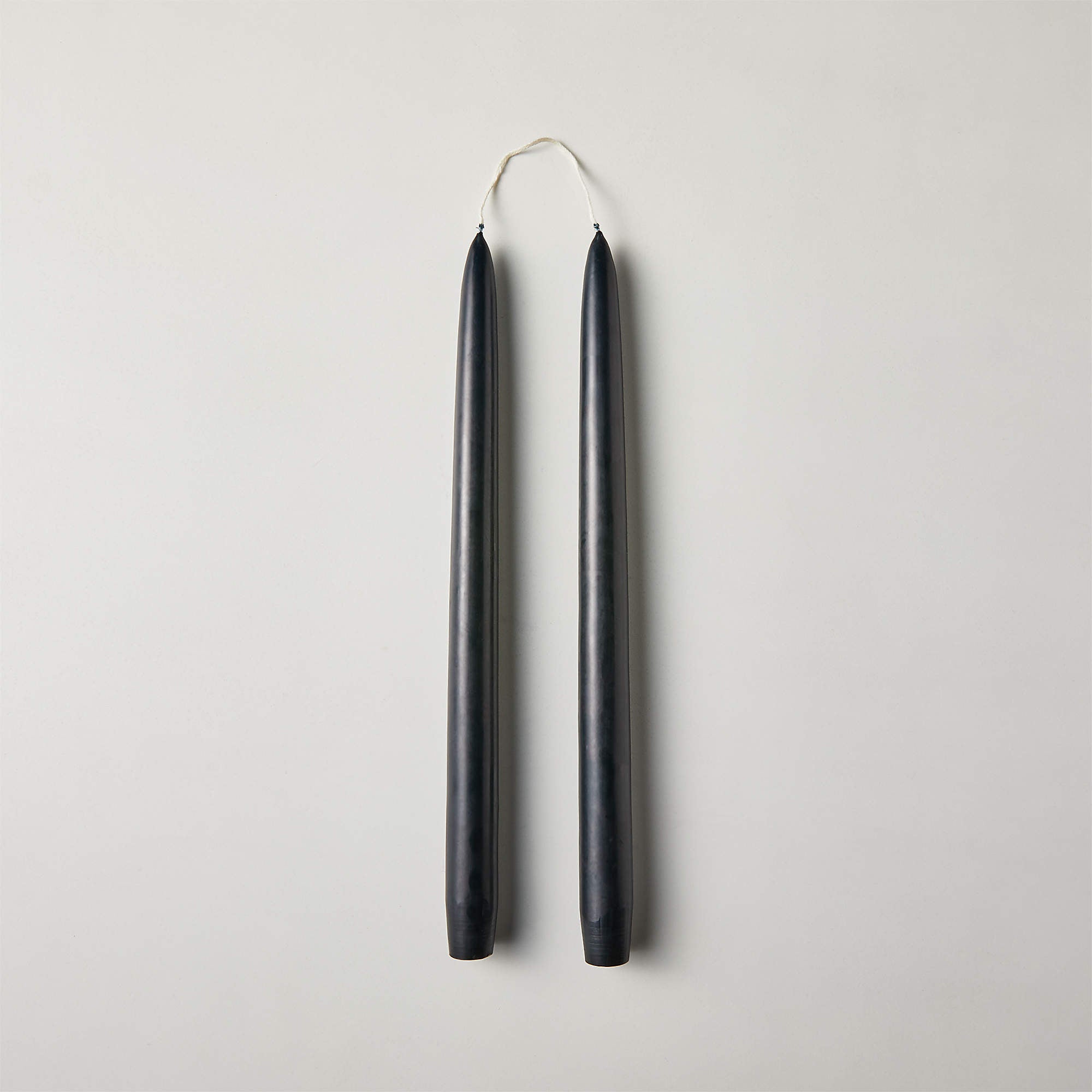 Black Taper Candle Set of 2