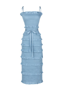 The Lily Dress in Cashmere Blue