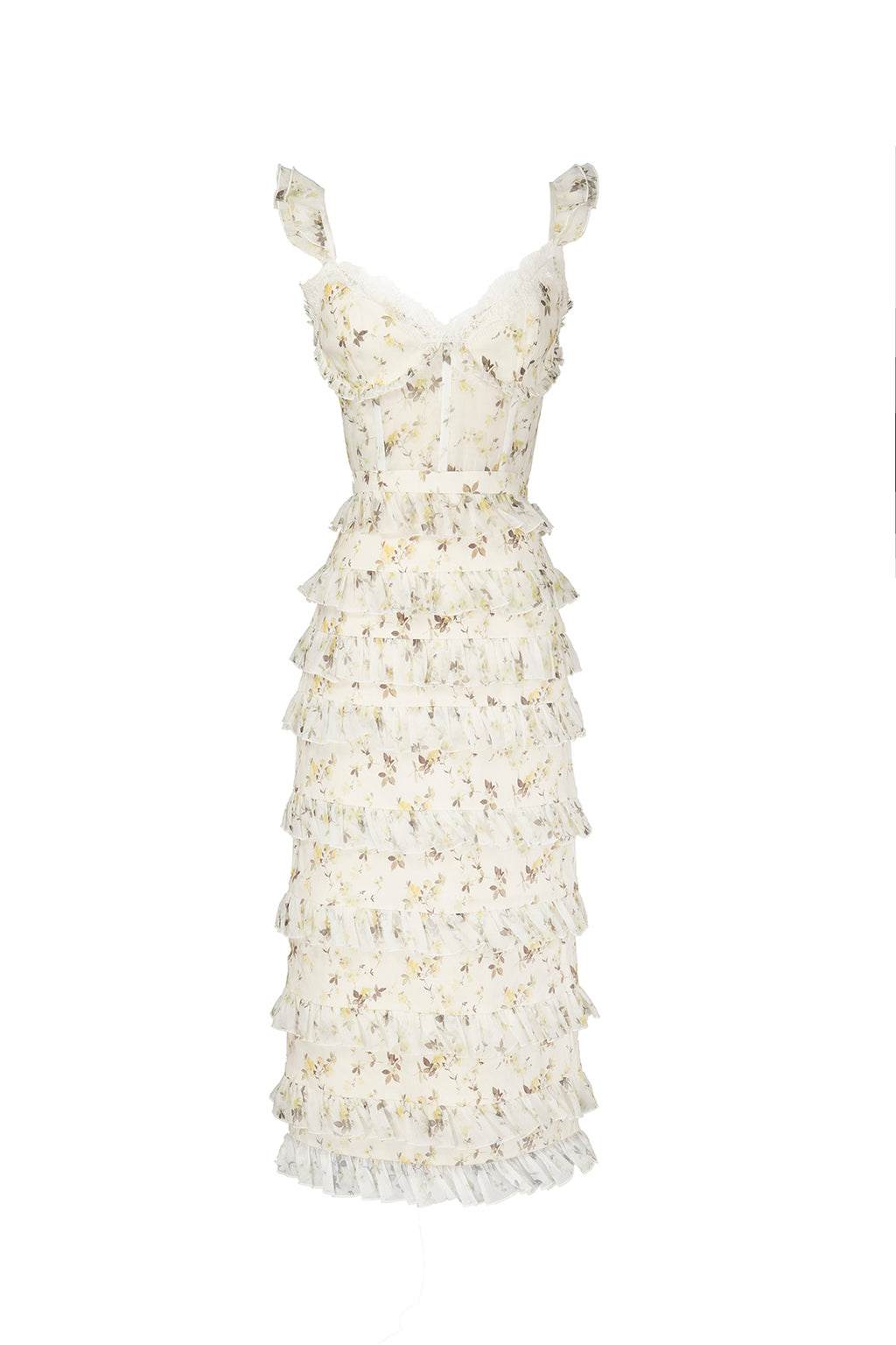 fiorenza midi dress The Fiorenza Dress in Yellow Supertunia