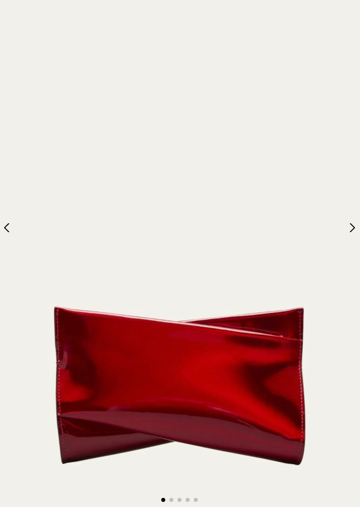 Christian Louboutin Red Patent Leather Clutch Bag