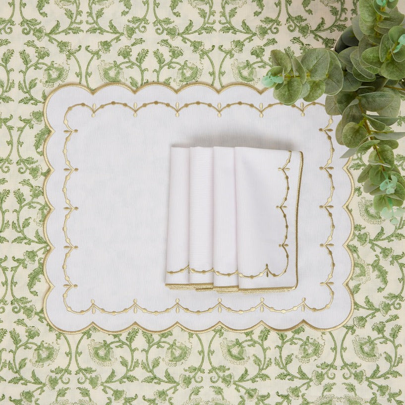 Gold Poppy Placemats, Set of 4