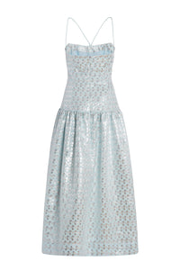 Coralie Ice Blue Midi Dress
