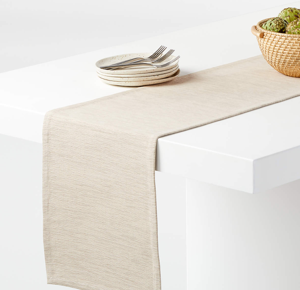 Aspen Warm Natural 90" Table Runner