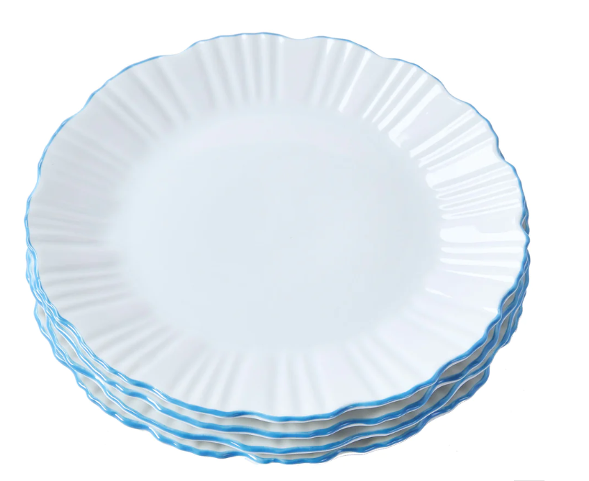 Amanda Lindroth Ruffle Edge Everything Plate, Set of 4