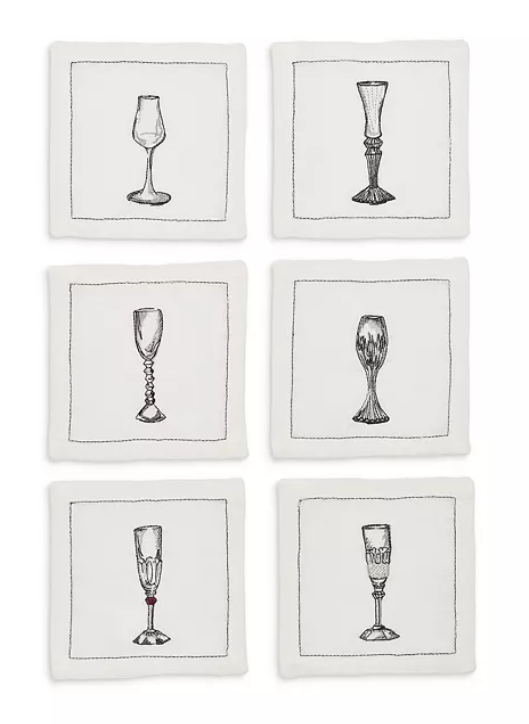 Bubbles Cocktail Napkins, Set of 6