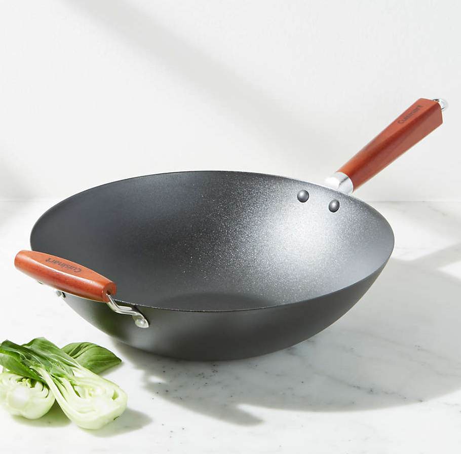 Cuisinart ® 14" Pre-Seasoned Steel Wok with Helper Handle