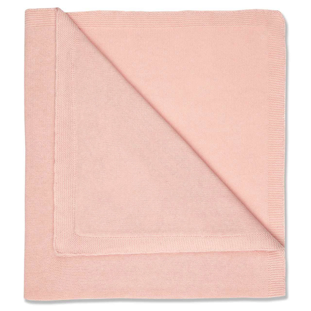 Knitted Blanket in Pale Pink