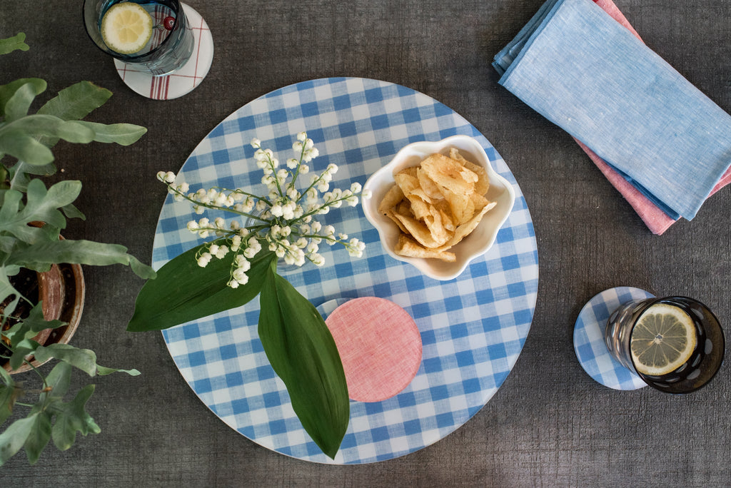 Salt N' Pepa Salt & Pepper Dispenser in Pink & Forest Green Gingham