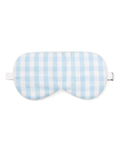 Adult Light Blue Gingham Eye Mask