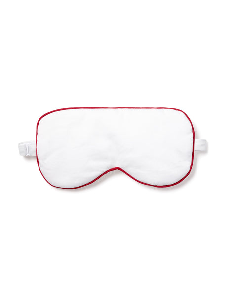 Adult White Eye Mask with Red Piping | Over The Moon