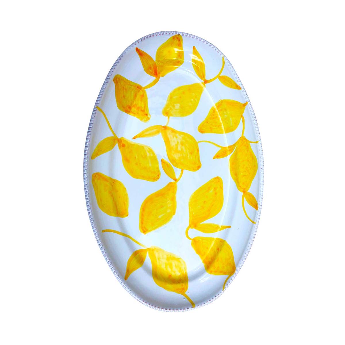Ceramic Oval Serving Platter, Limone - Puglia, Italy: BACK IN STOCK LATE APRIL