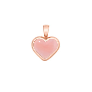 Love Sticker Charm in Rose Gold & Pink Opal