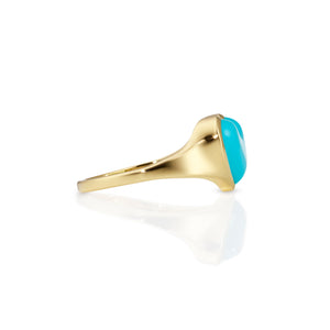 Love Lollipop Pinky in Yellow Gold & Turquoise