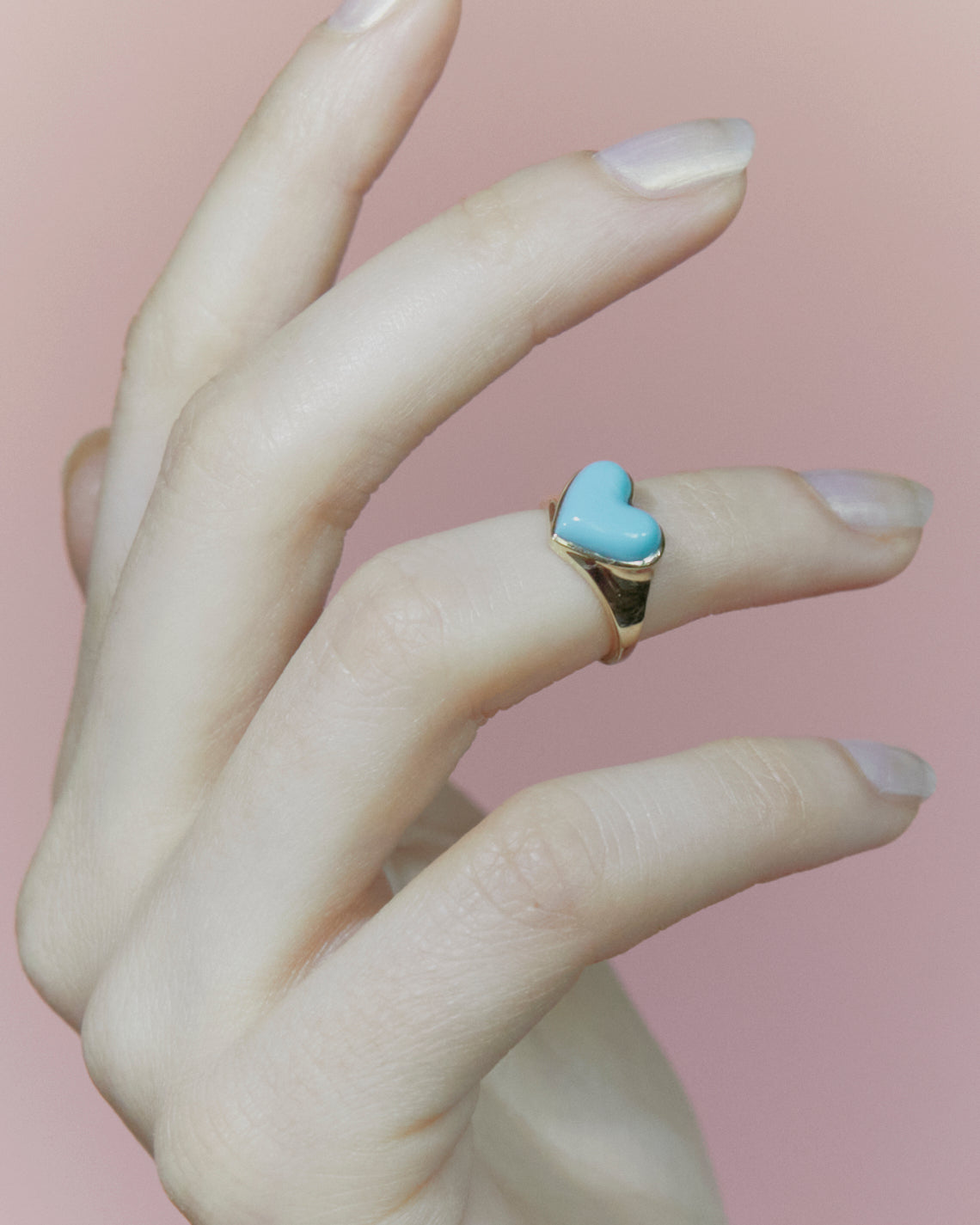 Love Lollipop Pinky in Yellow Gold & Aquamarine