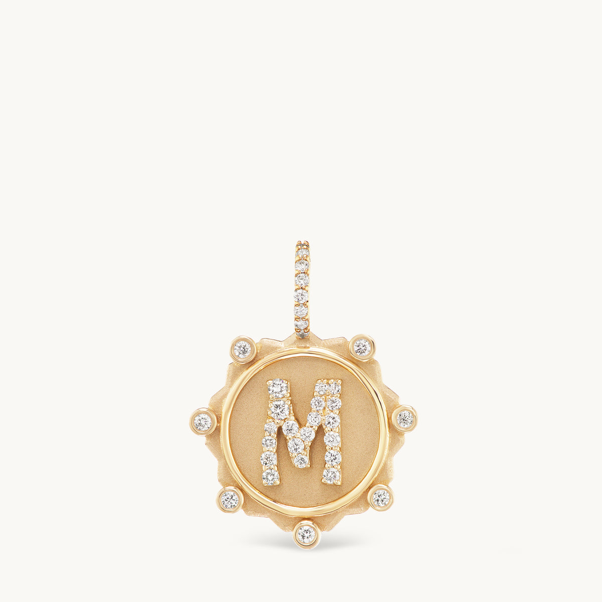 Alphabet Coin Pavé Charm