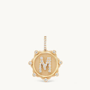 Alphabet Coin Pavé Charm