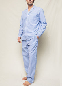 Men's French Blue Seersucker Pajama Set