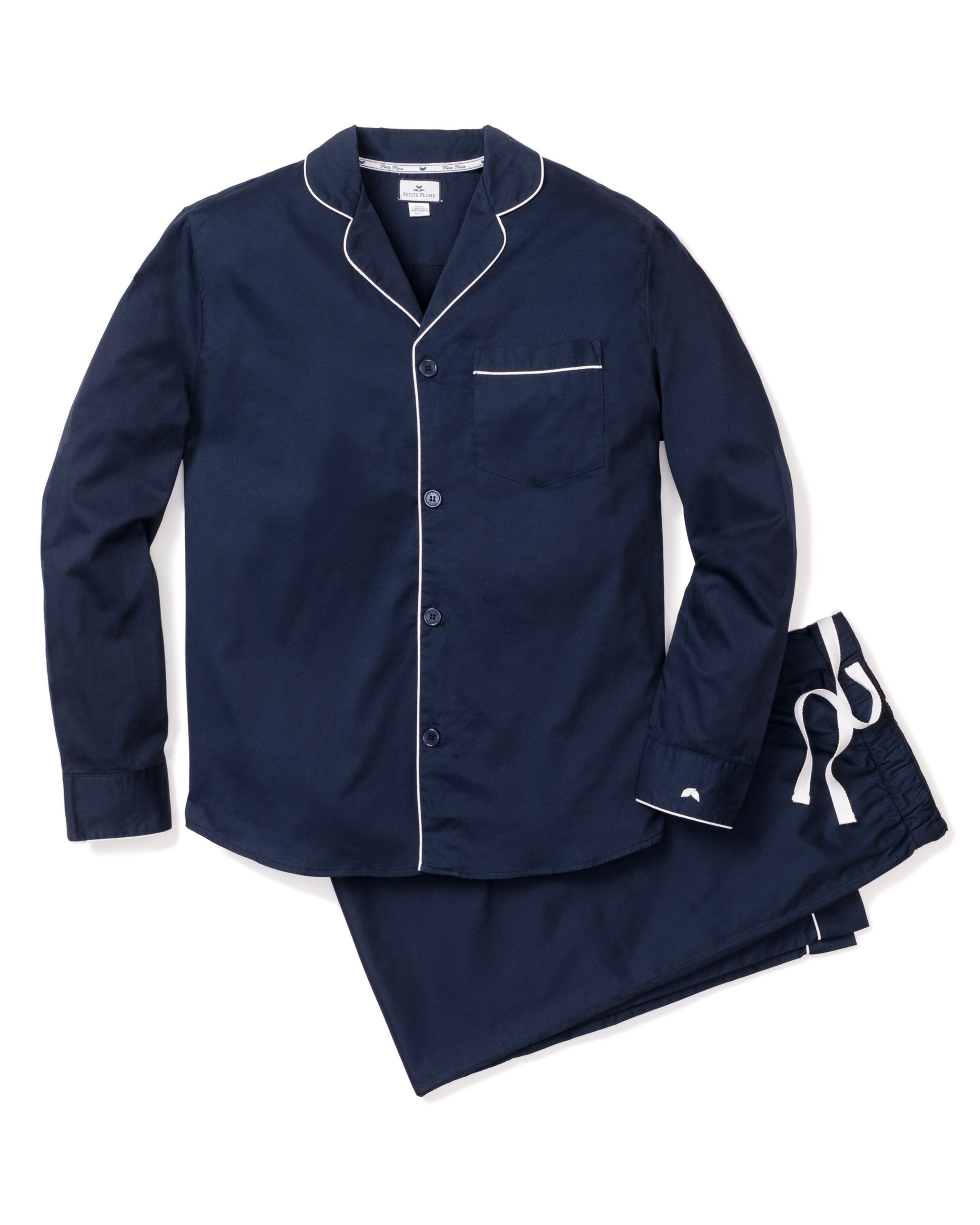 Men’s Navy Twill Pajama Set