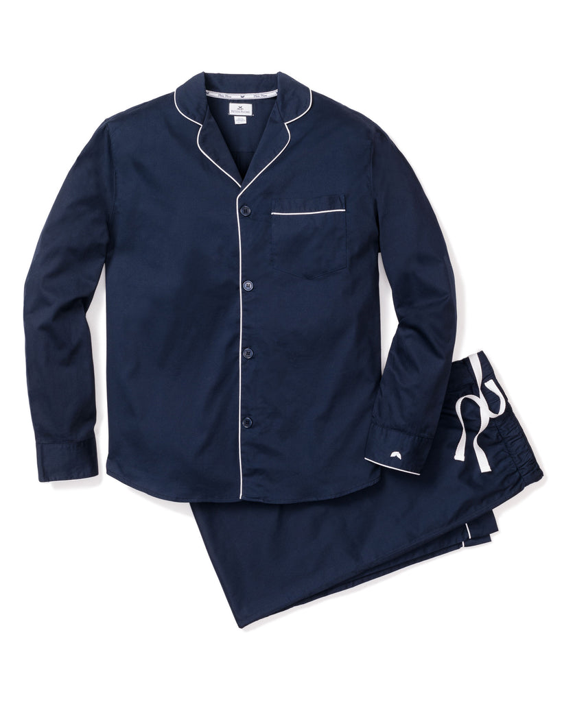 Men's Navy Twill Pajama Set