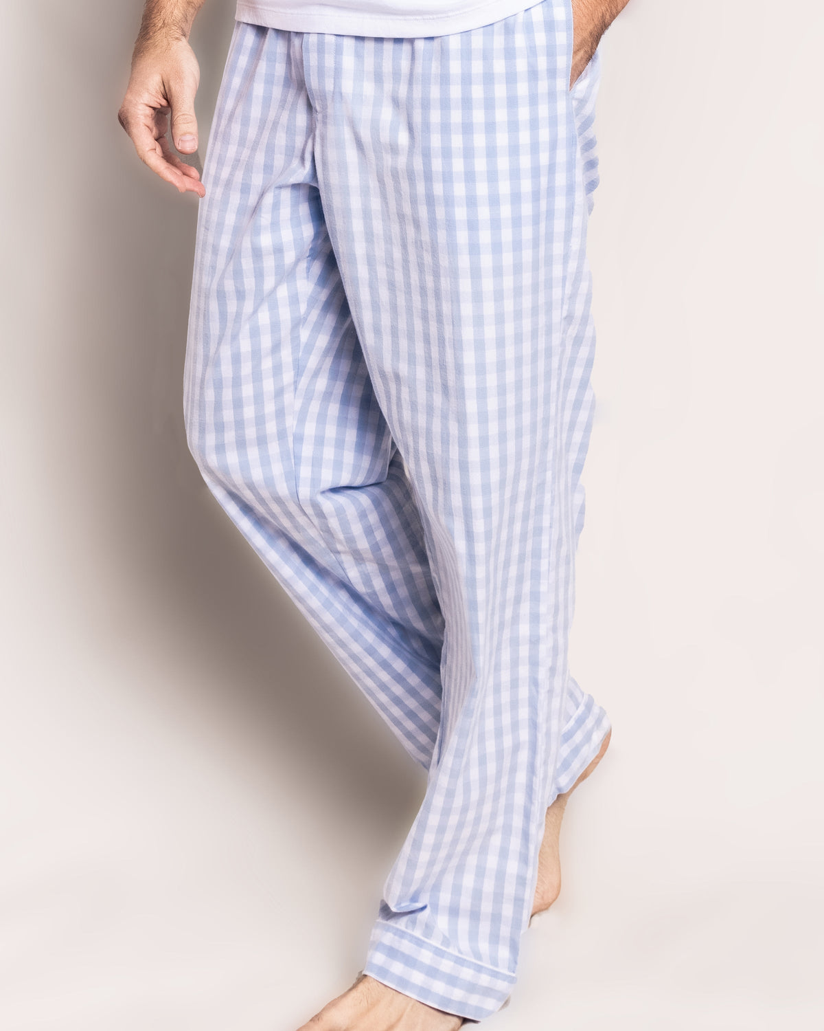 Men’s Light Blue Gingham Pants