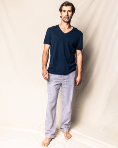 Men’s Navy French Ticking Pants