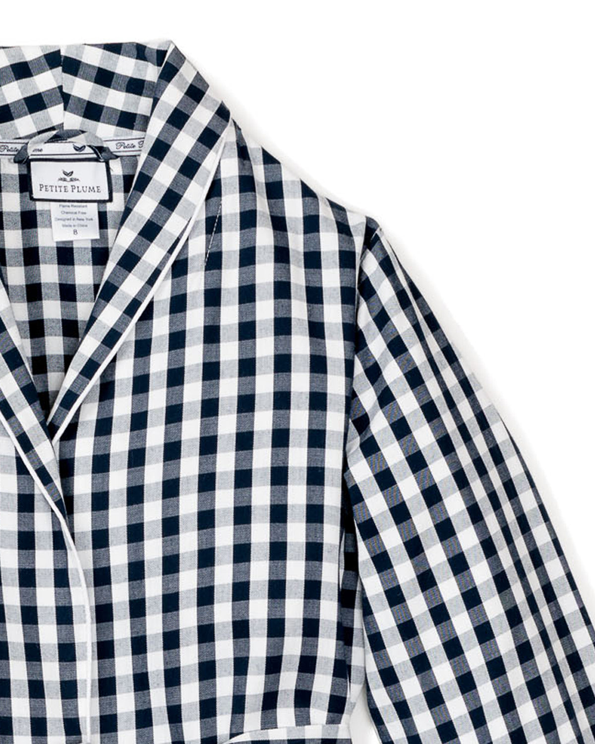 Men’s Navy Gingham Robe