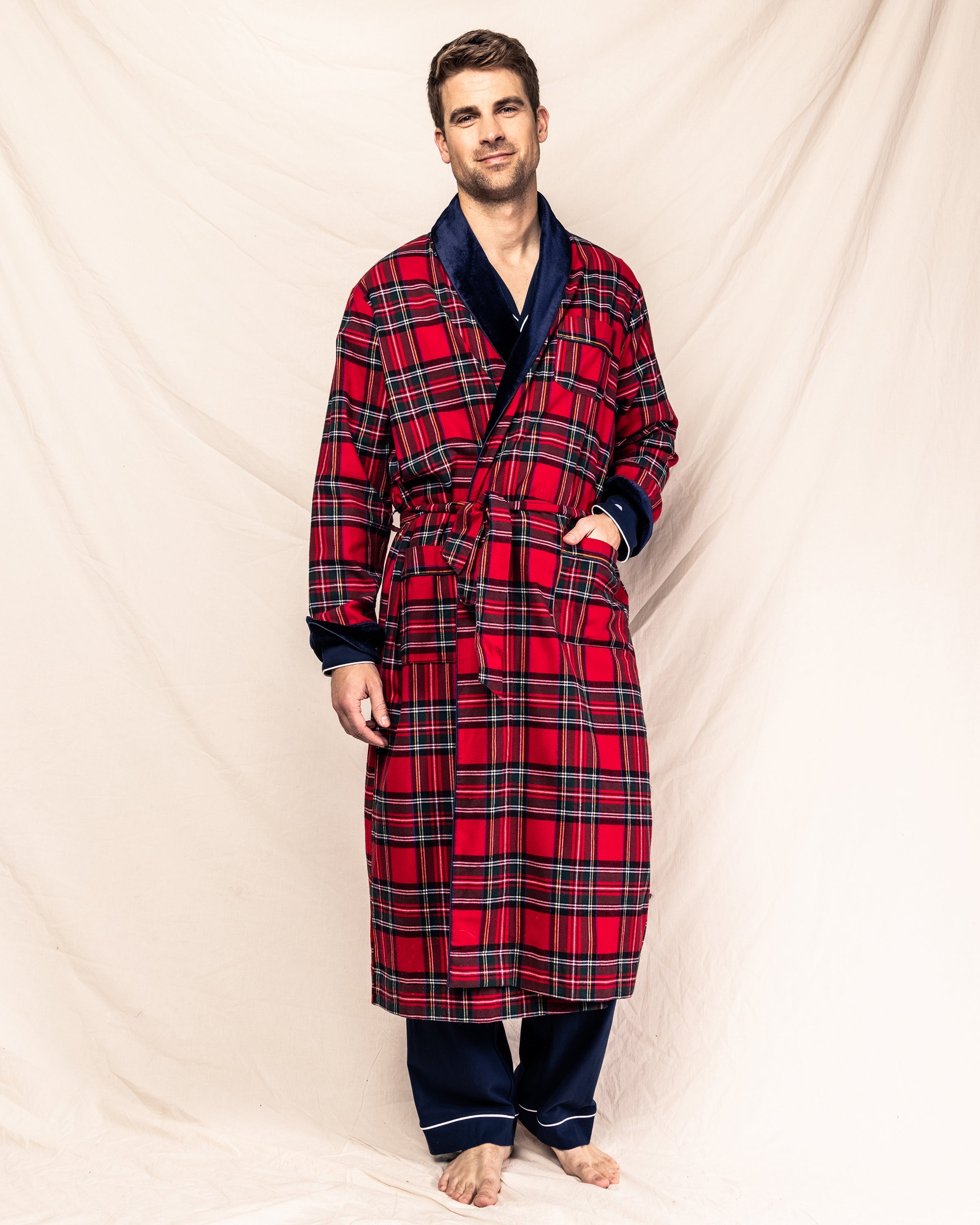 Men’s Imperial Tartan Velvet Robe