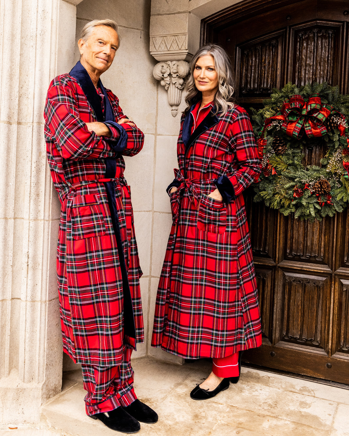 Men’s Imperial Tartan Velvet Robe