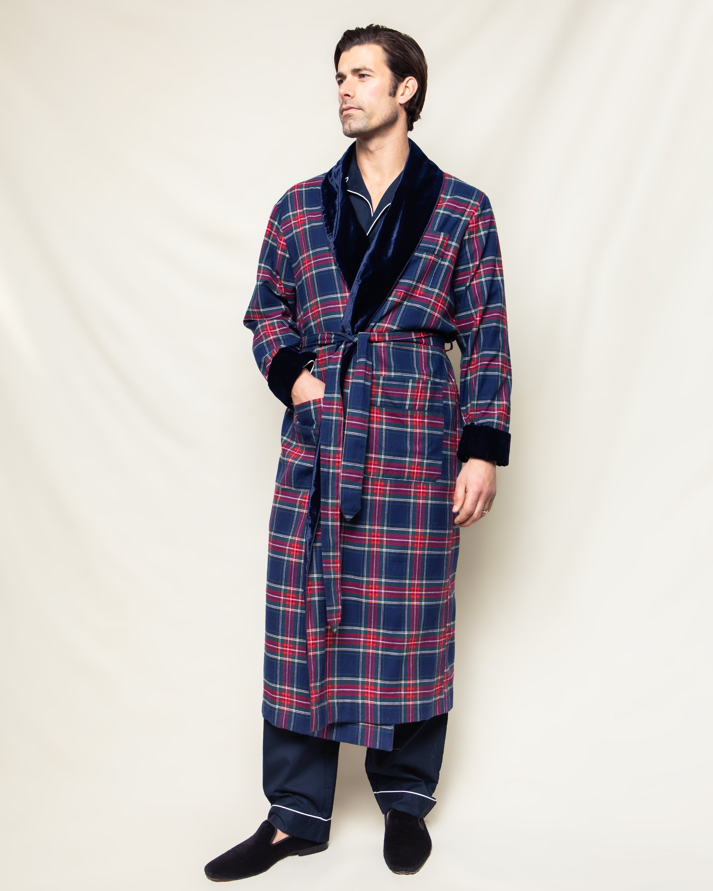 Men’s Windsor Tartan Velvet Robe