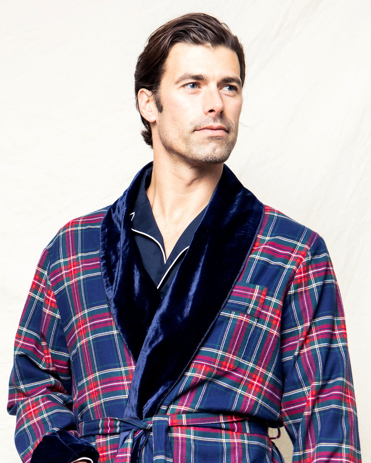 Men’s Windsor Tartan Velvet Robe
