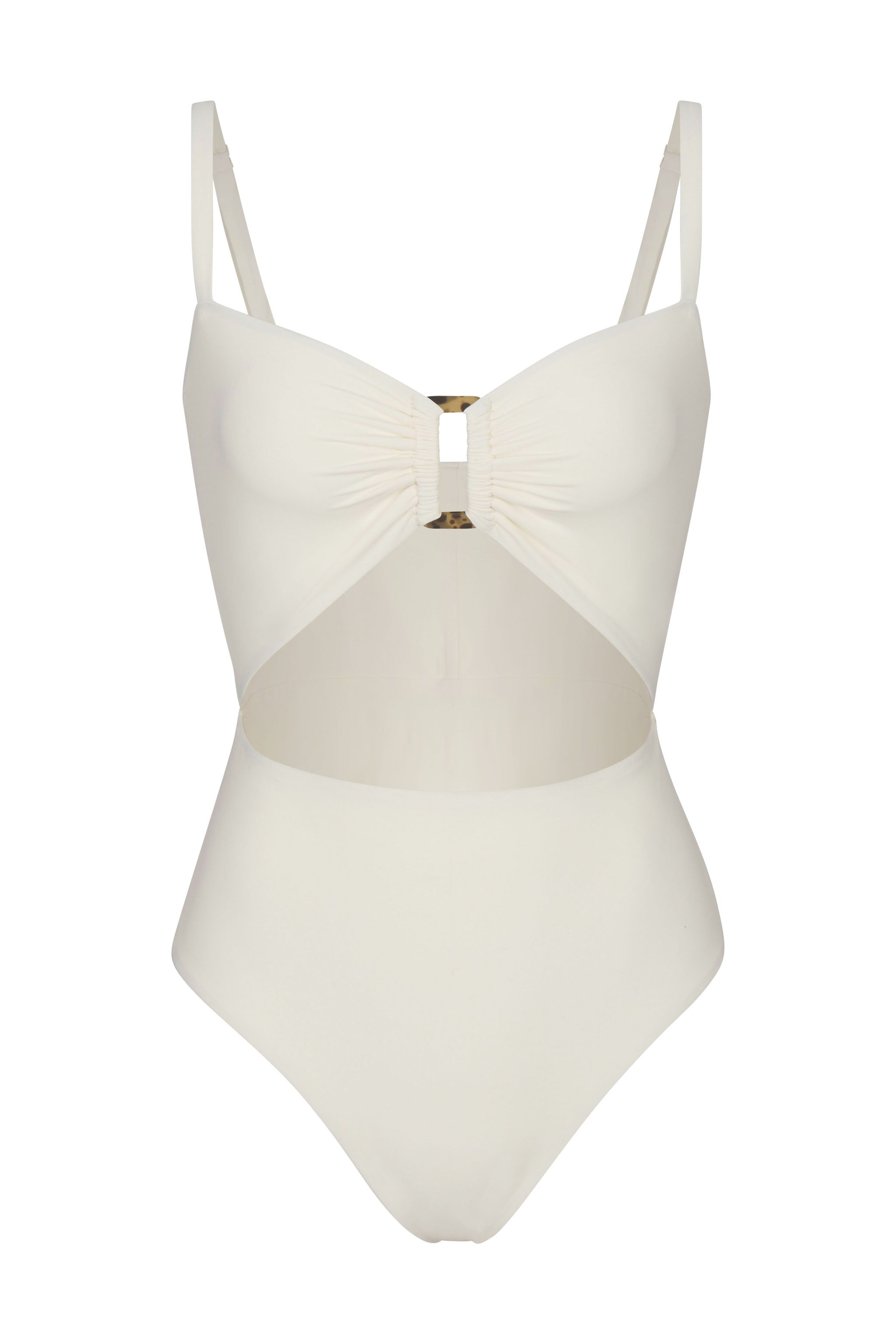 The Tortoise Cutout One-Piece In Off White