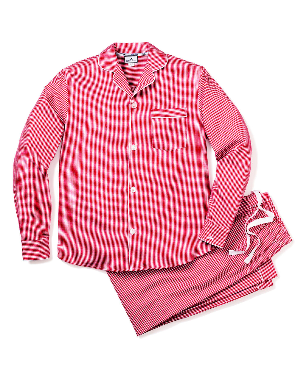 Men’s Red Mini Gingham Pajama Set
