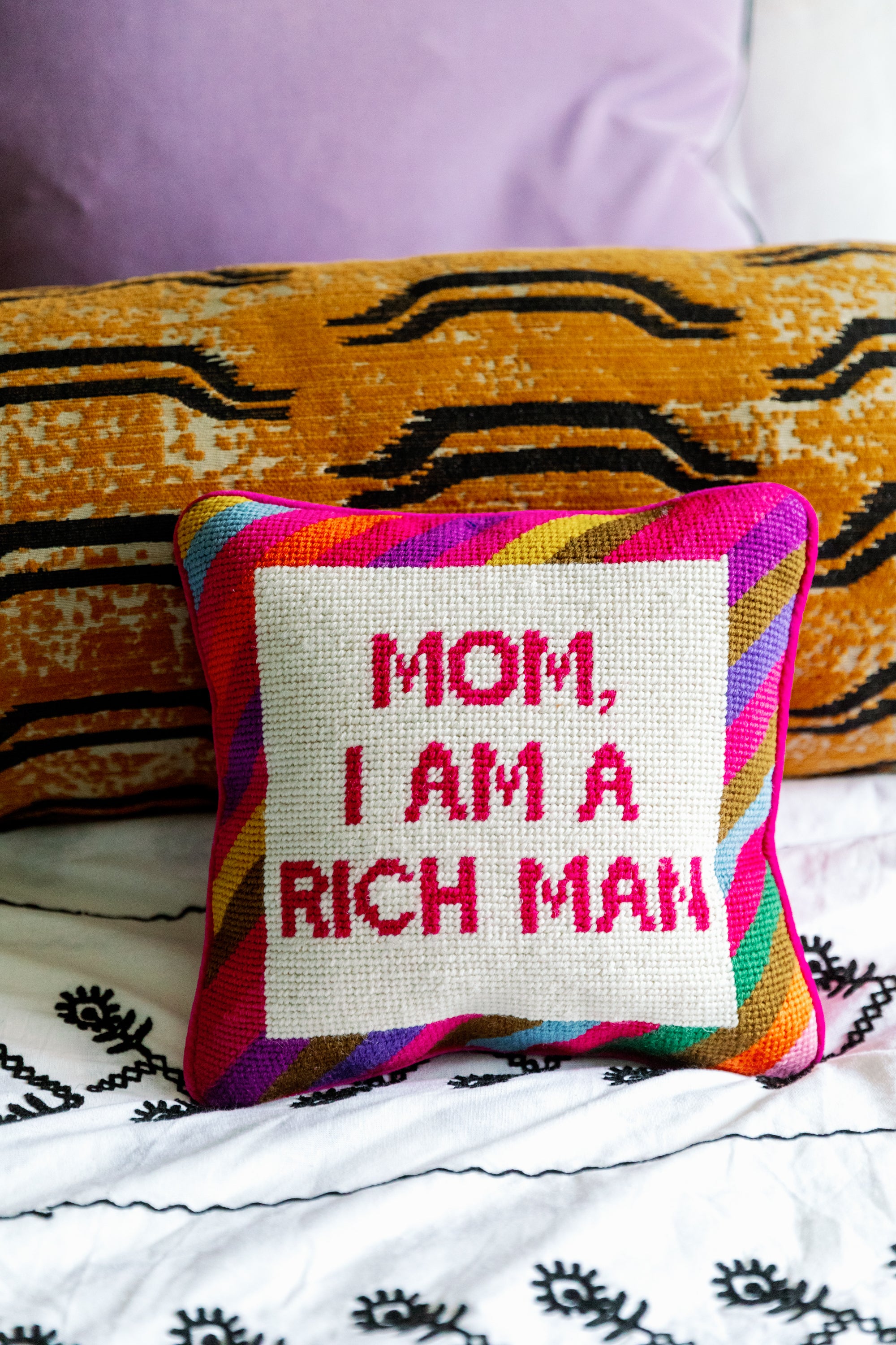Furbish Studio Cher Knows Best Needlepoint Pillow - Thumbnail 3