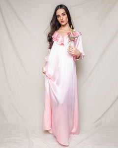 100% Mulberry Pink Silk Anastasia Night Dress