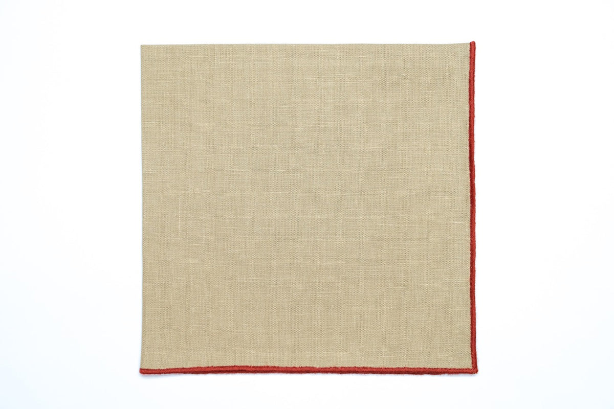 Vizon Napkin Orange Small Trim, Set of 4
