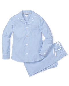 Women’s French Blue Seersucker Pajama Set