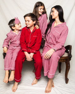 Women’s Red Mini Gingham Pajama Set