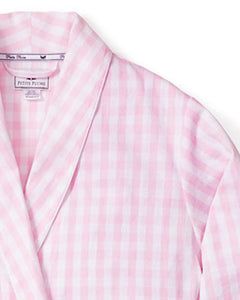 Women's Pink Gingham Robe