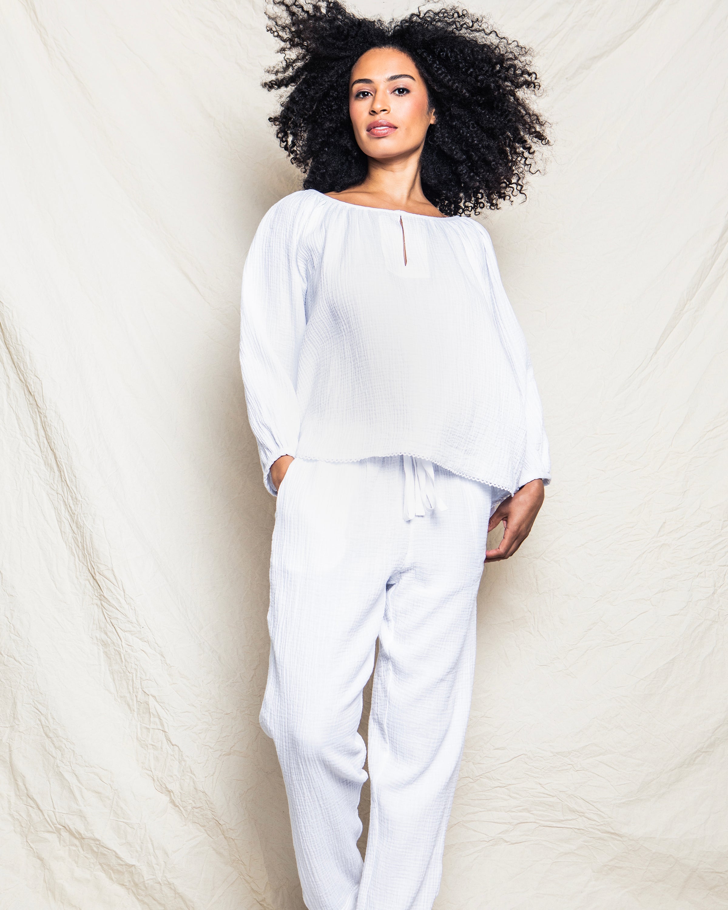 Women’s White Gauze Willow Top