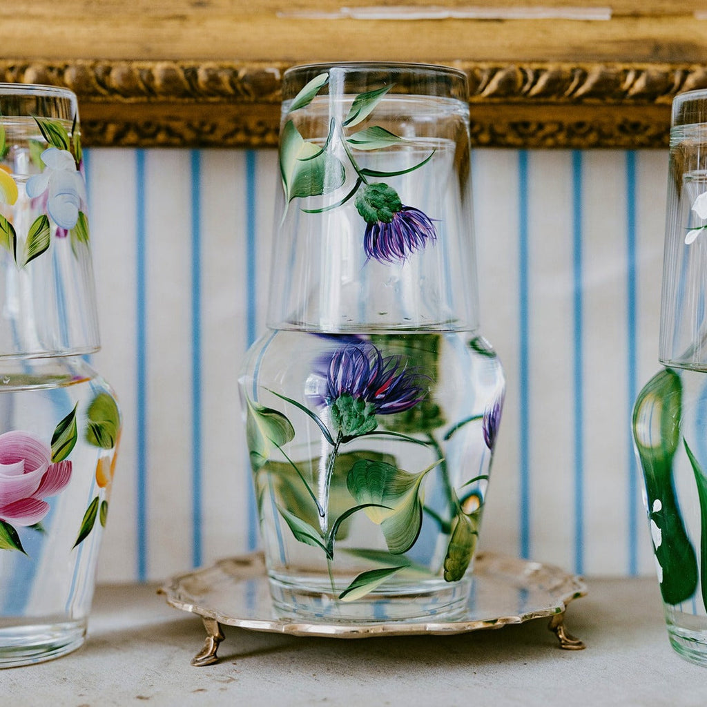 Plume Thistle Carafe And Tumbler