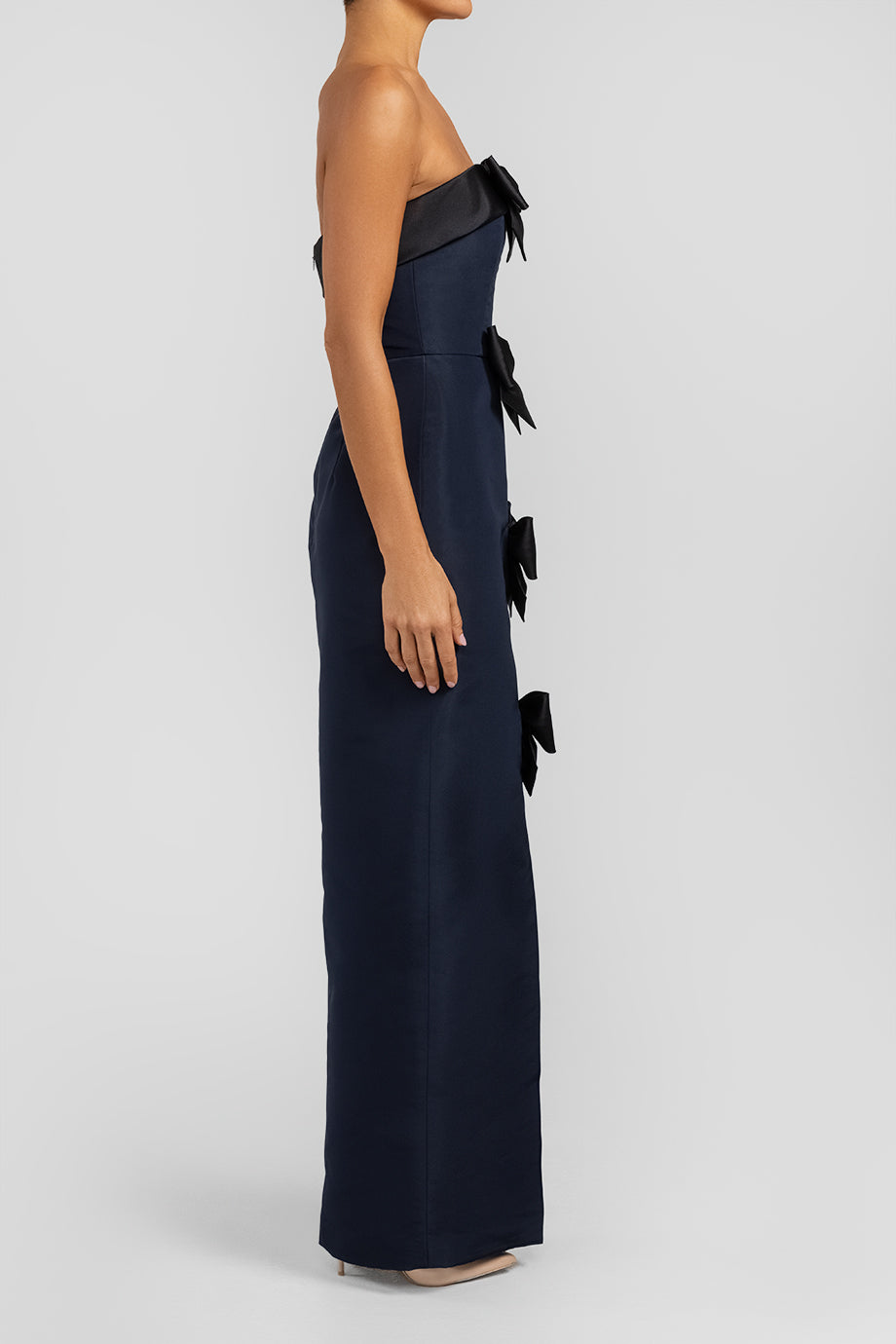 Aubrey silk faille column gown sale