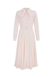 Allison Pure Dress in Peach Silk Crepe