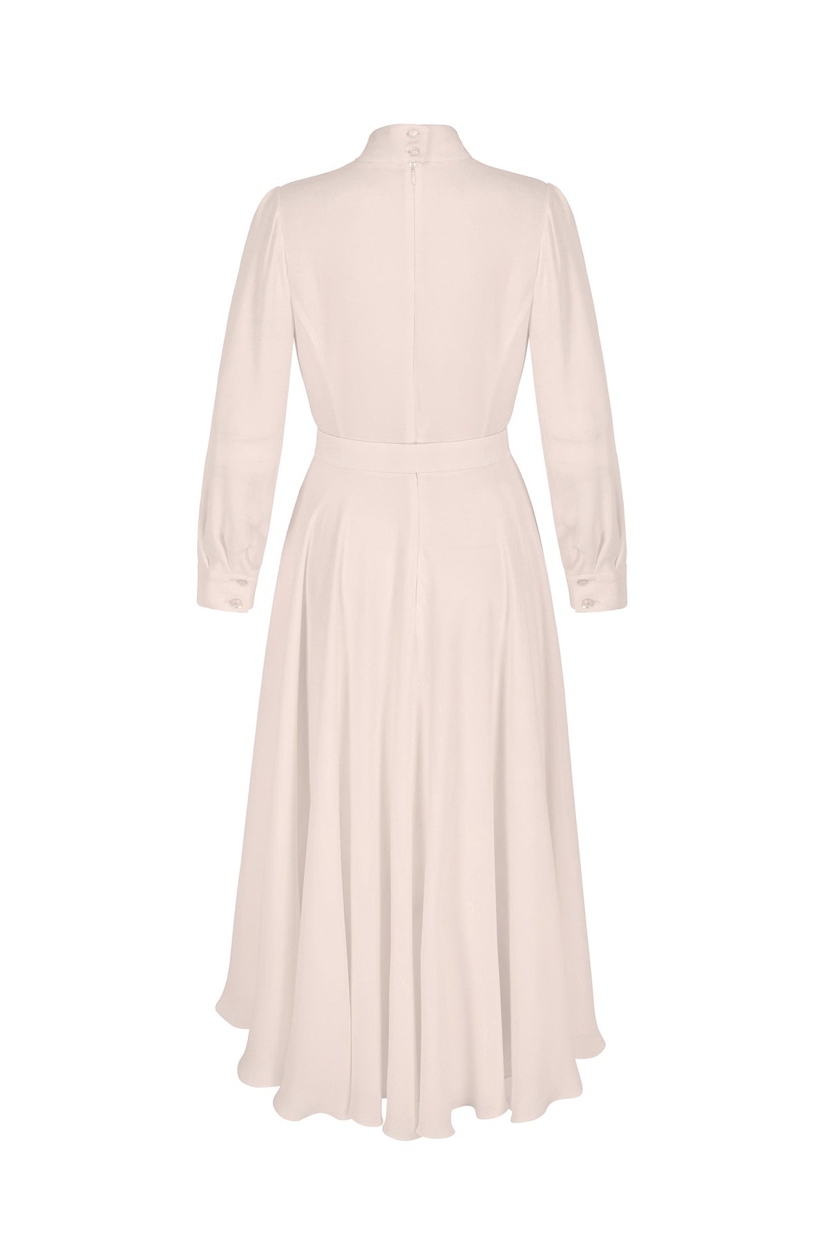 Allison Pure Dress in Peach Silk Crepe