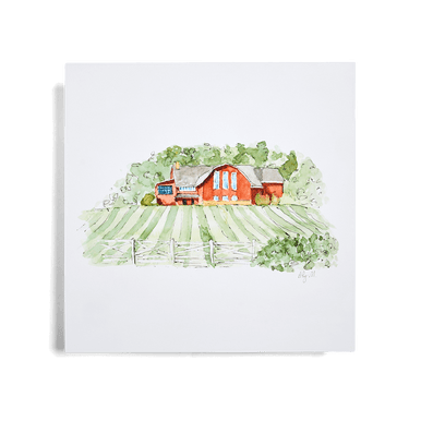 Barn Watercolor Print