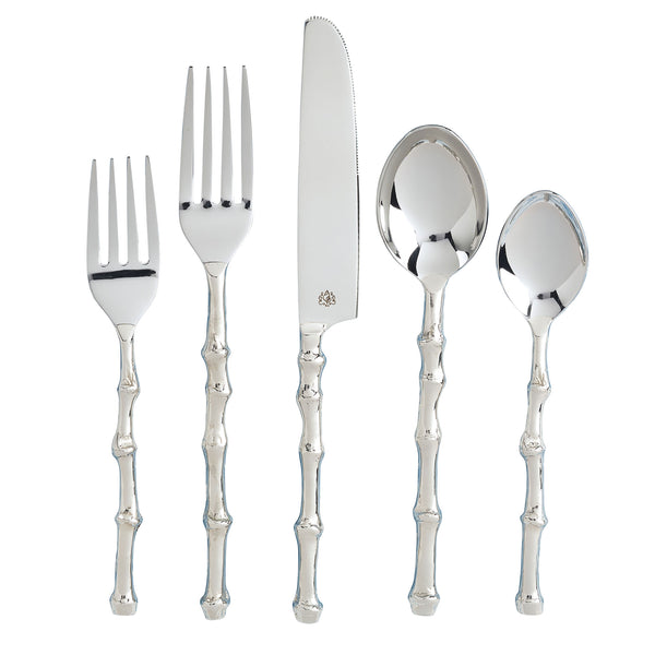 Amanda Lindroth Bamboo Metal Flatware, Set of 5