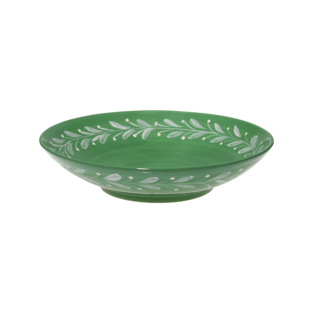 Anna Reverse Green Serving Bowl