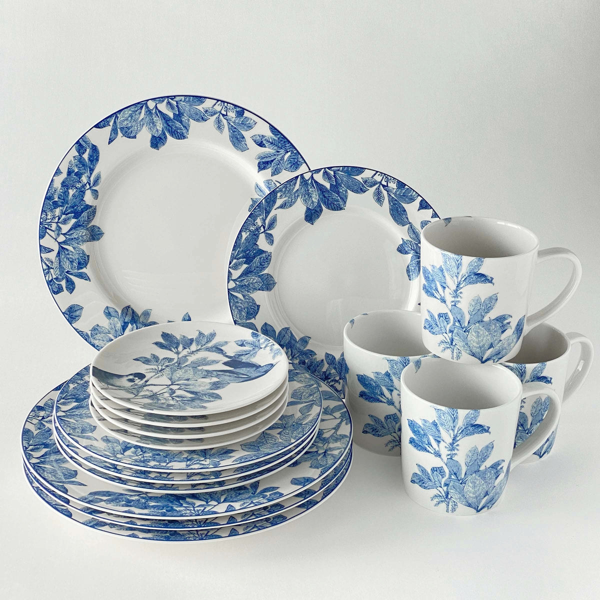 Blue Arbor 16 Piece Dinnerware Set from Caskata